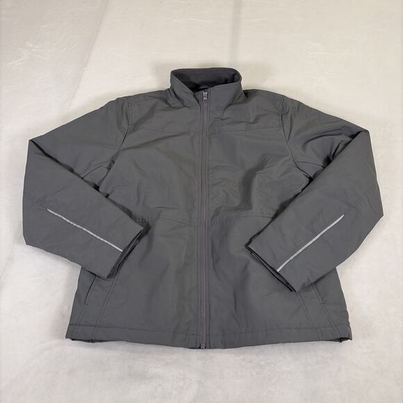 Lands' End Womens Medium 10-12 Grey Gray Fleece Lined Jacket Benefits Charity - Picture 1 of 16